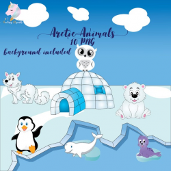 Arctic animals, animals clipart, arctic clip art, winter ...