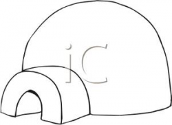 Simple Igloo Shape - Royalty Free Clipart Picture