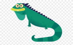 Green Iguana Clipart Clip Art - Lizard Drawing Color - Png ...