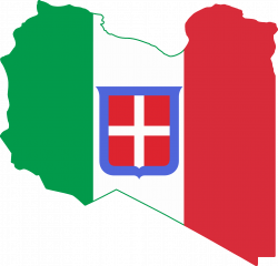 Flag Map of Italian Libya (1911 - 1943) | MAPS | Pinterest