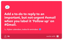 Add a to-do to reply to an important, but not-urgent #email when you ...