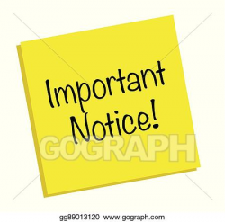 Vector Stock - Important notice note. Clipart Illustration ...