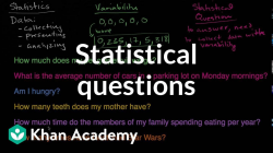 Statistical questions