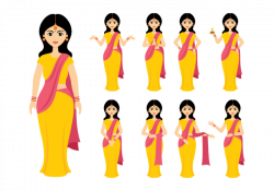 Bride Clipart Traditional Indian Woman