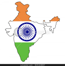 India Map Flag stock vector
