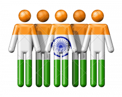 Flag of India on Stick Figure - Photos by Canva