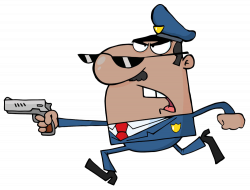 Police officer Cartoon Firearm - A policeman wearing a blue hat 1000 ...