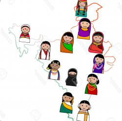Traditional dresses of indian states clipart 10 » Clipart ...