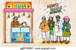 Vector Art - Unity in diversity of india. EPS clipart ...