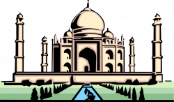 Taj Mahal Mausoleum, Agra, India - Vector Image