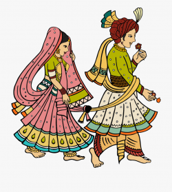 Marriage Clipart Colour - Indian Marriage Couple Clipart ...