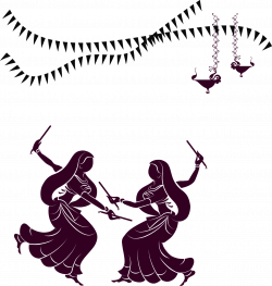 Garba Dandiya Raas Navaratri Dance - Purple ethnic dancers 1227*1294 ...