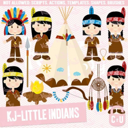 KJ Little Indians | Super cute native indians clipart by ...