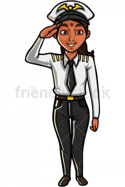 Indian Woman Airline Pilot | Vector Illustrations | Female ...