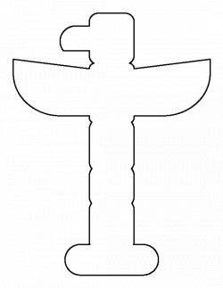 Totem pole pattern. Use the printable outline for crafts, creating ...