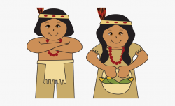 Pilgrim Clipart Wampanoag Tribe - Cartoon Native American ...