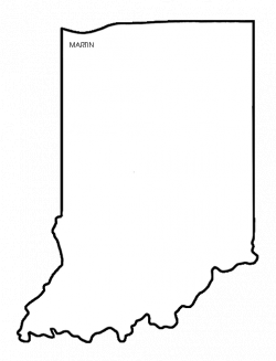 United States Clip Art by Phillip Martin, State of Indiana