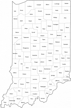 Indiana County Map with County Names | Maps | Pinterest