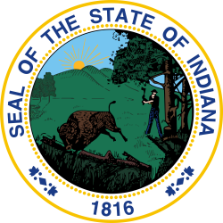 Indiana: Flags - Emblems - Symbols - Outline Maps