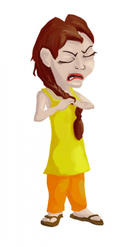 Clipart of Angry Indian Woman < ArtOgami