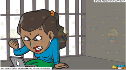 An Indian Woman Getting Angry While Surfing The Internet and A View From  Inside The Prison Cell