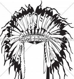 Indian Head Dress | Production Ready Artwork for T-Shirt Printing