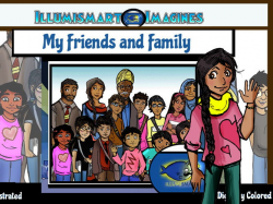 Friends and Family of India-Indian CommUNITY: 34 pc. ClipArt BW and Color!