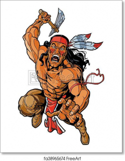 Free art print of Native American Apache Warrior
