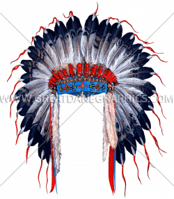 Indian Head Dress | Production Ready Artwork for T-Shirt Printing