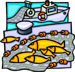 Commercial fishing industry Royalty Free Vector Clip Art ...