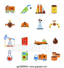 Stock Illustration - Oil extraction gas production ...