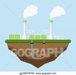 Vector Clipart - Geothermal energy concept. eco friendly ...