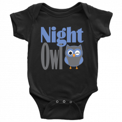 Night Owl Infant Bodysuit or T-shirt | Chic Baby Cakes