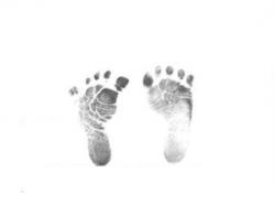 Newborn Baby Footprints Clip Art | Infant baby girl ...