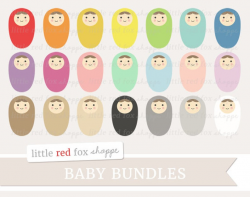Baby Bundle Clipart, Baby Shower Clip Art New Baby Swaddle Infant Mommy To  Be Pregnancy Cute Digital Graphic Design Small Commercial Use