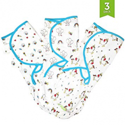 Swaddle Blanket Adjustable Infant Baby Wrap Set 3 Pack Unicorn Rainbow  Cupcake