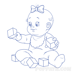 Baby Blocks Drawing at GetDrawings.com | Free for personal use Baby ...