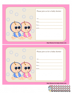 Templates : Elegant Couples Baby Shower Invitations For Twins With ...