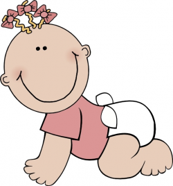 Baby Girl Crawling clip art Free vector in Open office ...
