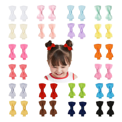40PCS 2 Inch Tiny Baby Girls Hair Bows Clips Fully Lined for Babies Fine  Hair Infants Toddlers Kids