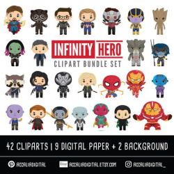 Super hero Infinity Clip art Bundle, Infinity superhero ...