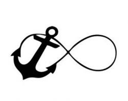 infinity anchor silhouette stencil svg dxf file instant ...