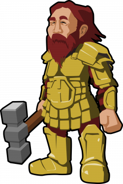 Clipart - dwarf warrior