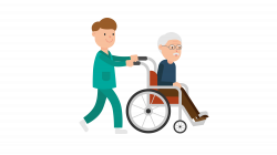File:Nurse Pushing a Patient on a Wheelchair Cartoon.svg - Wikimedia ...