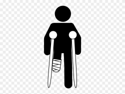 Amputation - Stick Man Broken Leg Clipart (#608636) - PinClipart