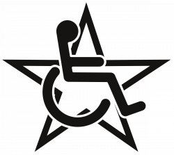 Clipart - Wheelchair in a Star