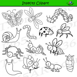 Insects clipart black and white 1 » Clipart Station