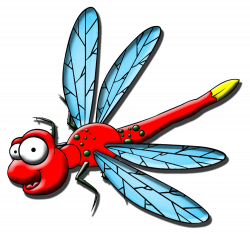 OnlineLabels Clip Art - Cartoon Dragonfly