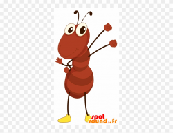 Brown Ant Mascot, Giant, Funny - Dancing Ant Cartoon Clipart ...