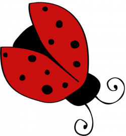 single ladybug with open wings | Craft Ideas | Ladybug, Clip ...